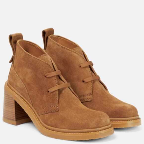 See by Chloé  Bonni Suede Ankle Boots in Tobacco EU40/US10 - Picture 1 of 14